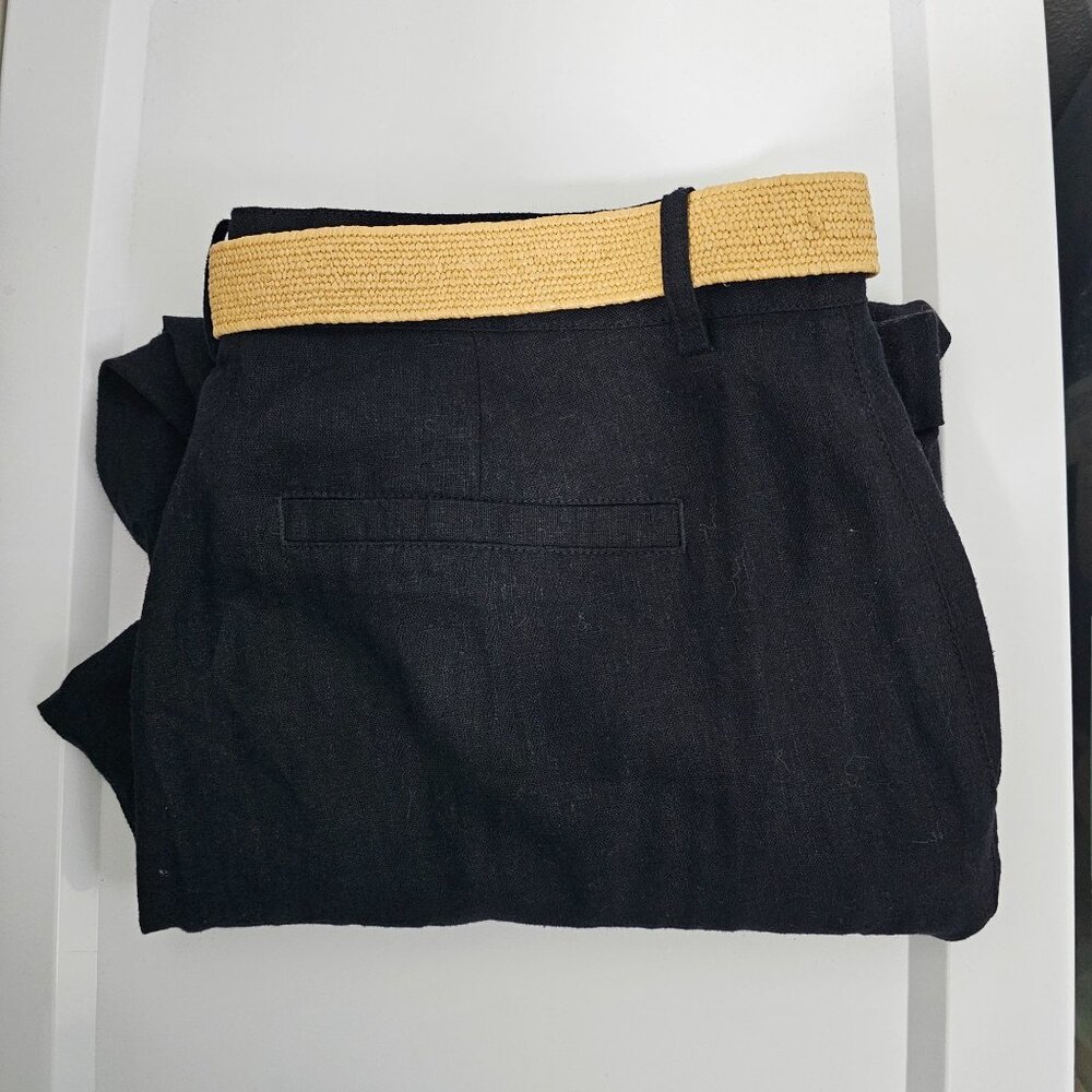 ZARA Womens Sz 10 Linen Blend Straight Leg Pants Office Siren Casual Work NWT - Picture 11 of 11